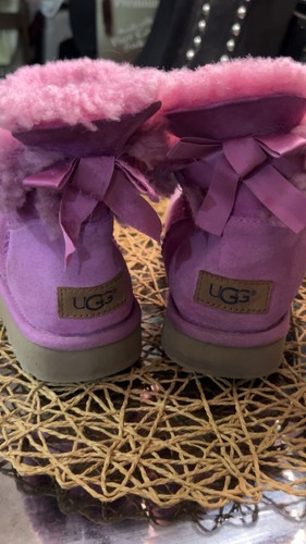 Stivali ugg rosa con fiocchi - stivali,
