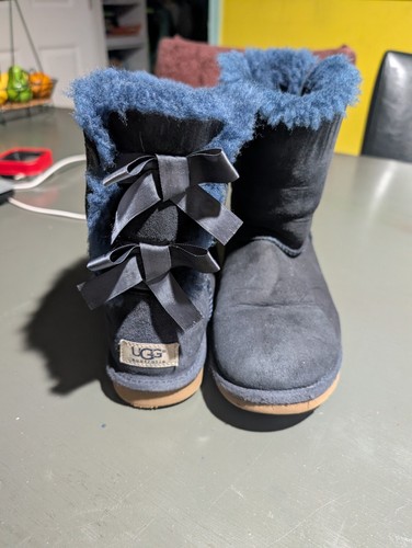 Stivali ugg navy con fiocchi - stivali,